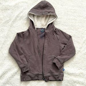 Kickee Pants Gray Bamboo Zip Hoodie Sweatshirt Jacket